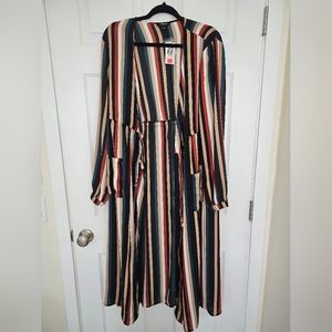 Torrid Stripe Tie Front Kimono Size 1x